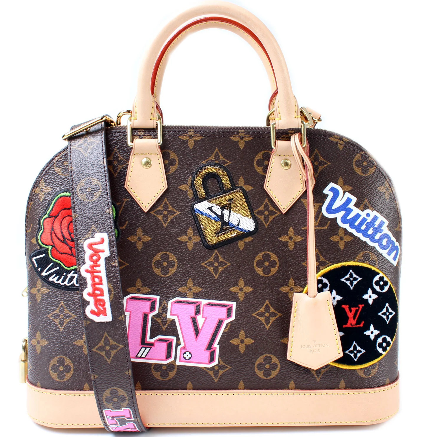 Alma PM Monogram Patches | Keeks Designer Handbags