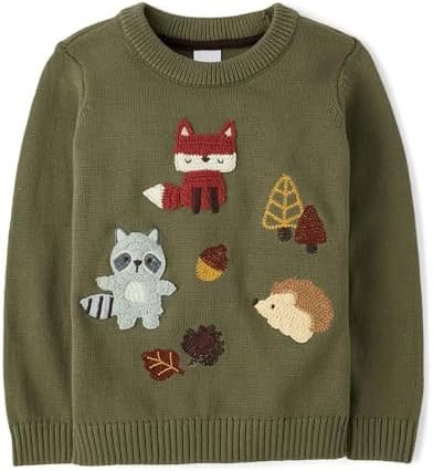Gymboree Boys and Toddler Embroidered Pullover Sweater | Amazon (US)