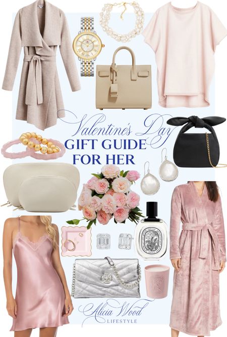 Valentine’s Day Gift Guide Inspiration for Her

SHOP ALL PRODUCTS: 
https://www.aliciawoodlifestyle.com/best-valentines-gifts-for-her/

Maison Francis Kurkdjian perfume 
Creed perfume fragrance
Soft fuzzy pink UGG bathrobe
Ray-Ban rimless mirrored iridescent aviator sunglasses, Jackie Ohh II Nylon Butterfly Sunglasses
Tom Ford round plastic sunglasses
Pink rose quartz and gold bamboo stack bracelets 
Stainless Steel 36mm Ballon Bleu De Cartier Quartz Watch
Parfums De Marly Delina Eau de Parfum 
Beige Ivory Cream Cuyana Mini bow bag with gold chain, Oversized Alpaca Short sleeve sweater shirt, Baby Alpaca Square Edge Cape, Wool Cashmere Short Wrap Coat, system tote in beige tan, leather travel toiletry cosmetic makeup case set
Givenchy Square sunglasses
Chloé Small Woody Logo Strap Linen Tote
Pink ombre Zamira Lace Trim Satin Nightgown, blush pink chemise nightgown lingerie with lace detail
YSL Saint Laurent Kate Metallic Leather Wallet on Chain, Sac De Jour Dark Cappuccino and Dark Beige Baby Leather Top-Handle Bag, YSL Saint Laurent perfume 
Mark and Graham pink black light pink heart jewelry monogram case 
Tory Burch pink and black LOVE heavy French terry hoodie, Sublime Rose Eau de Parfum fragrance, Tory Burch Sunglass, Tory Burch heart locket earring in antique pewter and rolled brass, Tory Burch Mini Kira Metallic Diamond Ruched Flap Bag with chain, Kira Chevron Metallic Pave Logo Chain Wallet
Mark and Graham x Steele waterproof tote with monogram option
Scalloped ceramic catchall tray for jewelry or other small items
Women’s lightweight white cotton bathrobe
Rose quartz earrings, gold white flower earrings, white pearl stacked necklace, pink white and purple bamboo stack bracelets
Pamela Munson three hearts lavender and prink straw hand-embroidered clutch with gold chain, la flour fringe blush clutch with gold metal chain shoulder strap, Gardner tote with straw bottom detail, pink petite straw lady bag flamingo, petite Isla Bahia Bow Flamingo straw beach tote
MZ Wallace pink metallic travel everyday tote

#LTKSeasonal #LTKstyletip #LTKGiftGuide