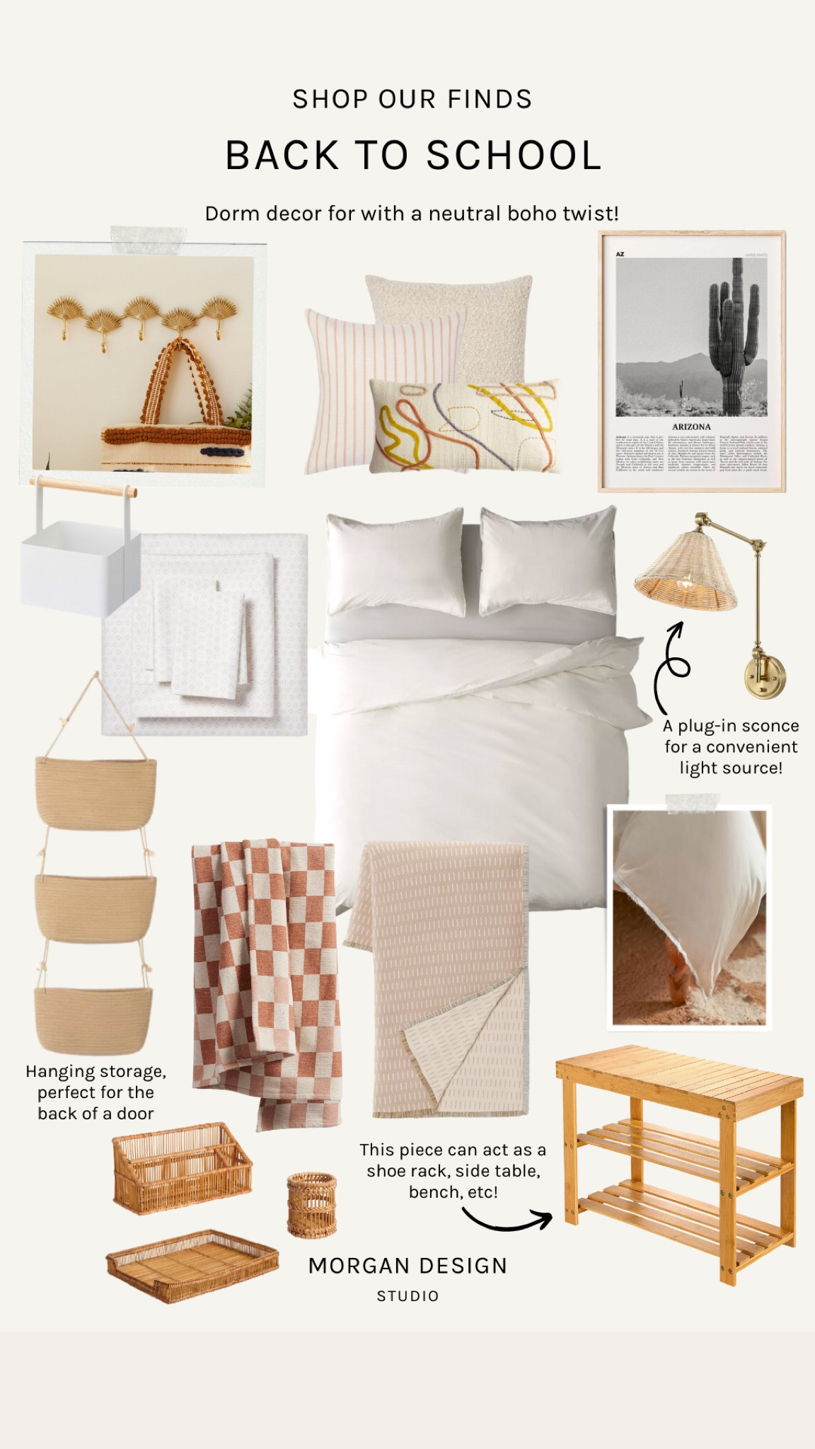 Dorm decor with a neutral boho twist 🌾 📔✏️

#LTKkids #LTKhome #LTKBacktoSchool