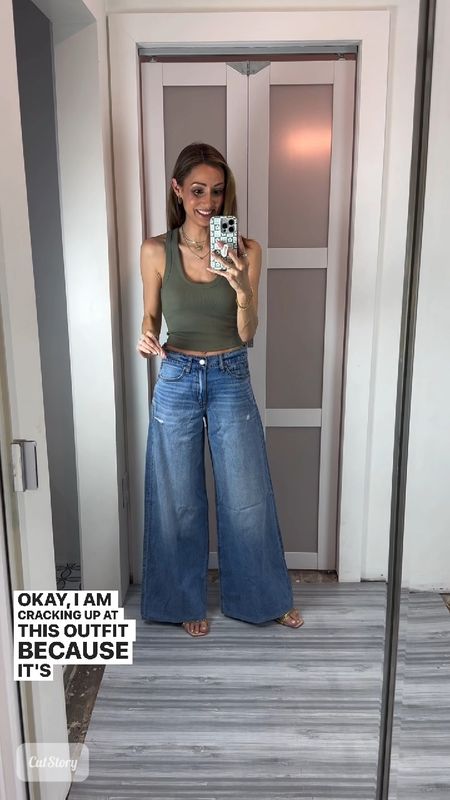 So this look isn’t for me but I wanted to share in case ultra wide leg jeans are your vibe! They can be styled cute but loose fit is as far as I can go. The ultra wide swallows me lol.  But I at least had to try it!!

#LTKVideo #LTKfindsunder50 #LTKsalealert