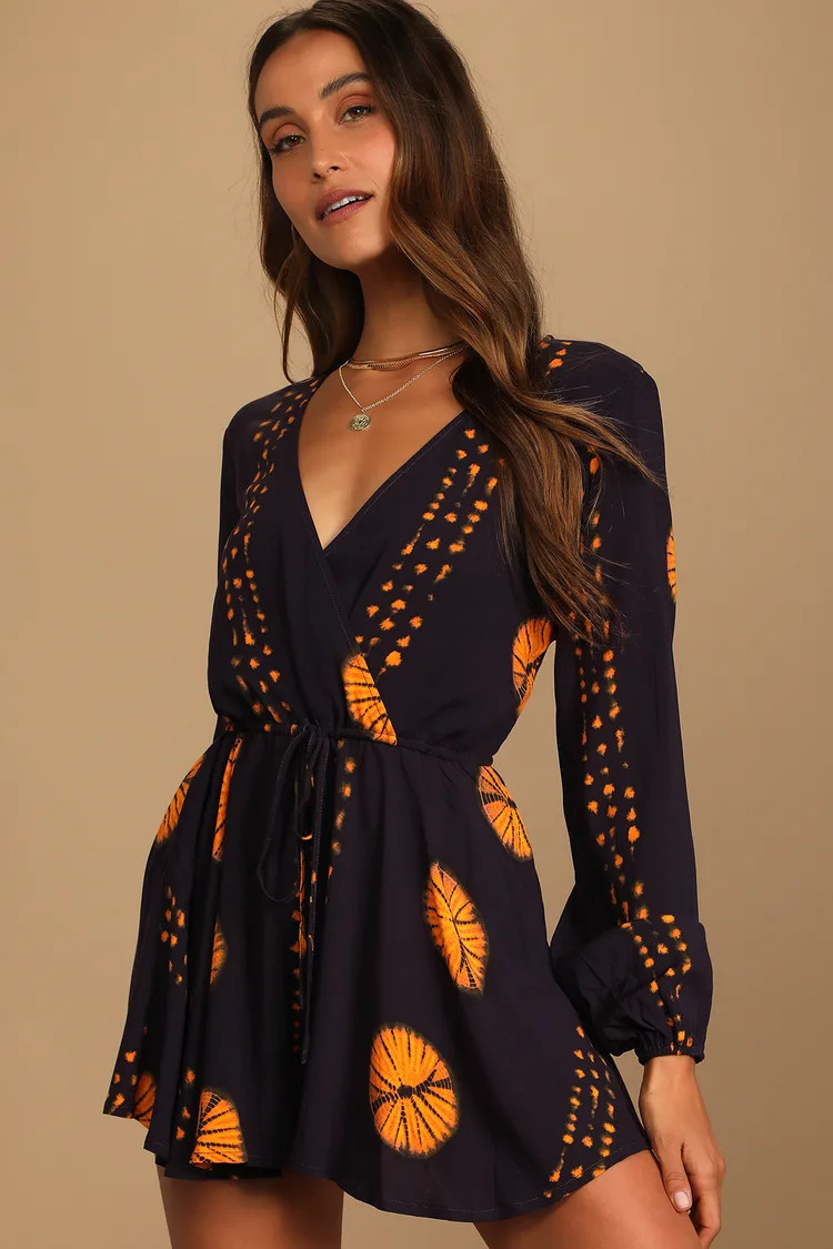 Dark Purple Tie Dye Romper - Coachella Outfit - Stagecoach Outfit - Festival Outfit | Lulus (US)