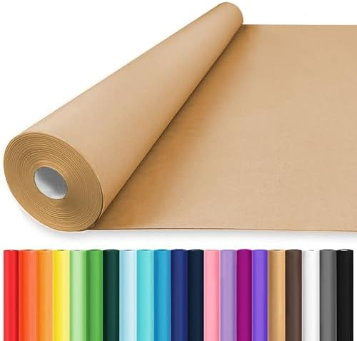 Vanhench 36"x 2400" (200') Large Brown Wrapping Easel Paper Roll, Bulletin Board Paper, Art Packi... | Amazon (US)