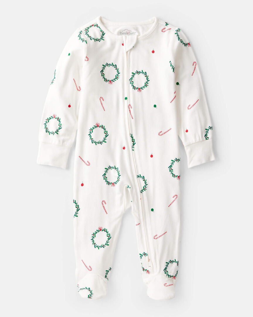 Baby Wreath Print PurelySoft Long-Sleeve Sleep & Play Pajamas - Ivory - Carter's | Carter's | Carter's Inc