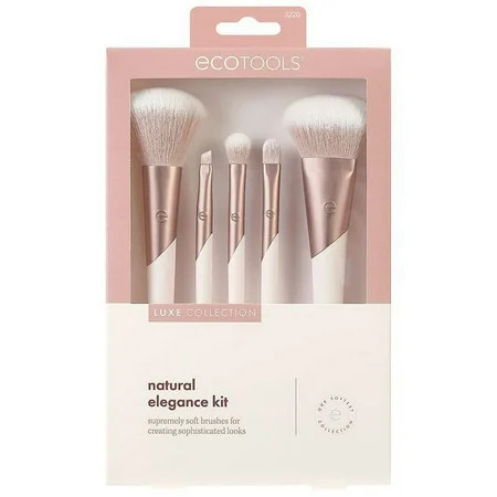 EcoTools Luxe Collection Natural Elegance Kit Supremely Soft Brushes 5 Piece Kit Pack of 2 | Walmart (US)