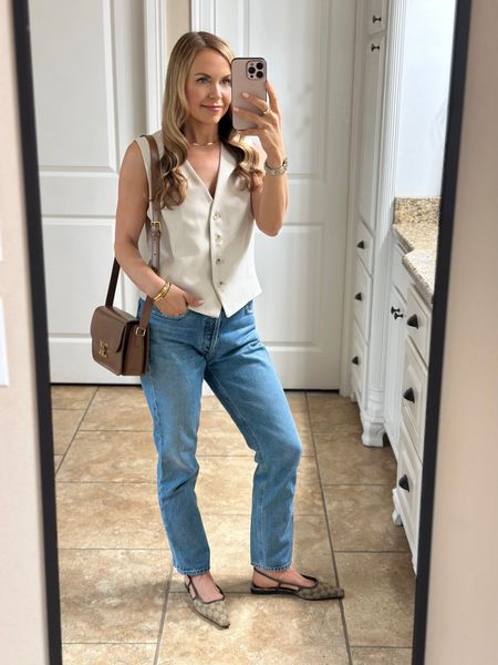 Work OOTD, this vest is super cute and looks great with jeans too! Linked several vests I like at different points. 

#LTKWorkwear #LTKStyleTip #LTKFindsUnder50