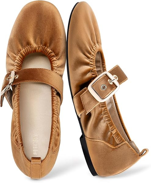 FITORY Mary Jane Shoes Ballet Flats for Women Dressy Casual Business | Amazon (US)