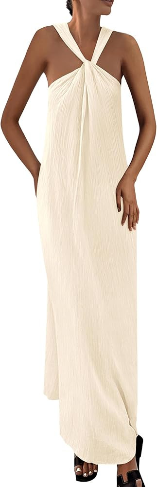 PRETTYGARDEN Womens 2025 Casual Long Summer Dresses Sleeveless Strappy Loose Flowy Beach Vacation... | Amazon (US)