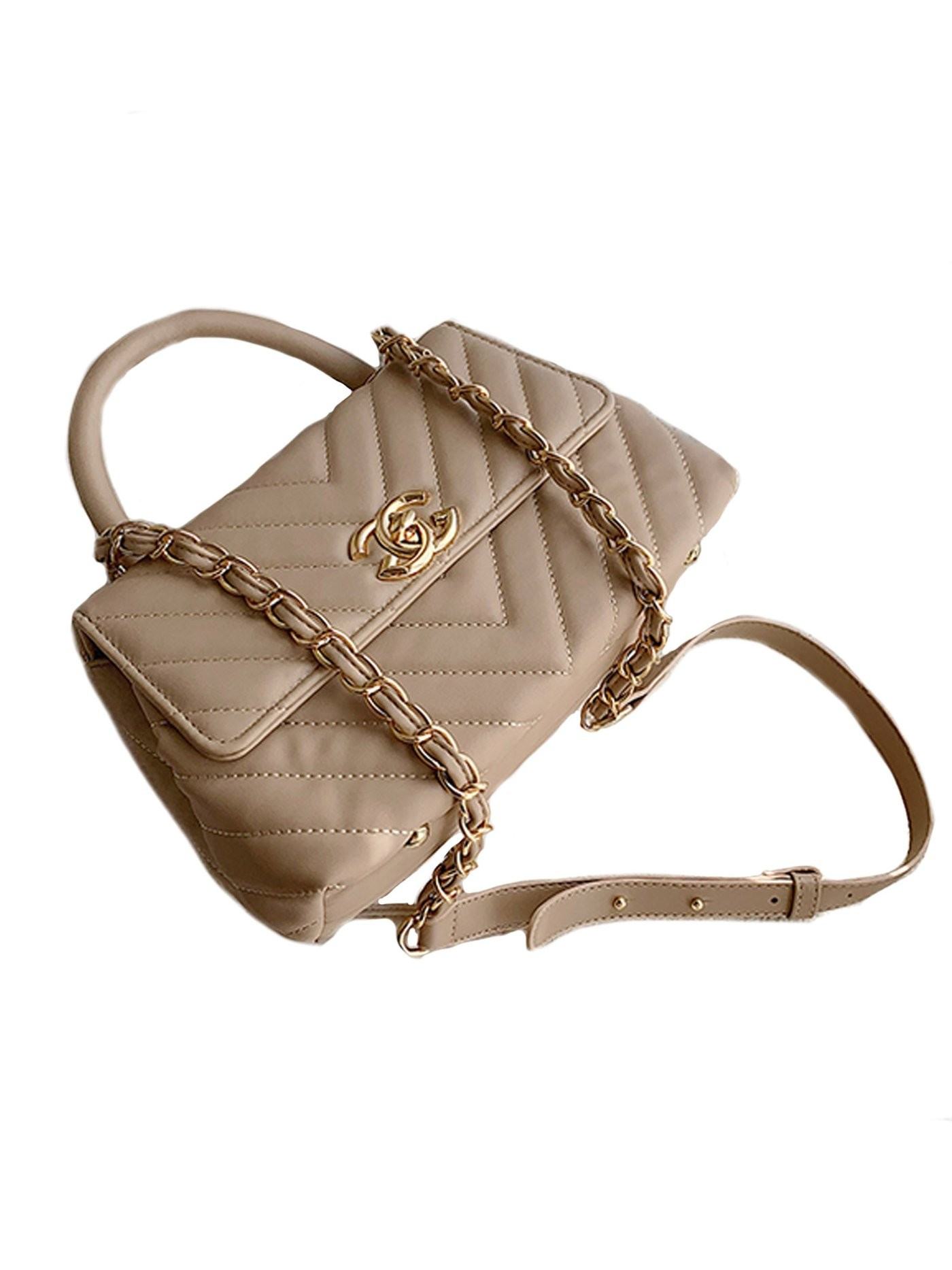 'Harper' Chevron Top Handle Bag (2 Colors) | Goodnight Macaroon