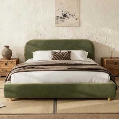 Issabell Upholstered Platform Bed With Wood Slats | Wayfair North America