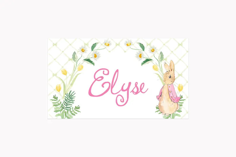 Flopsy Bunny Place Cards | Printed 3.5x2 Easter Rabbit Spring Party Table Decor - Etsy | Etsy (US)