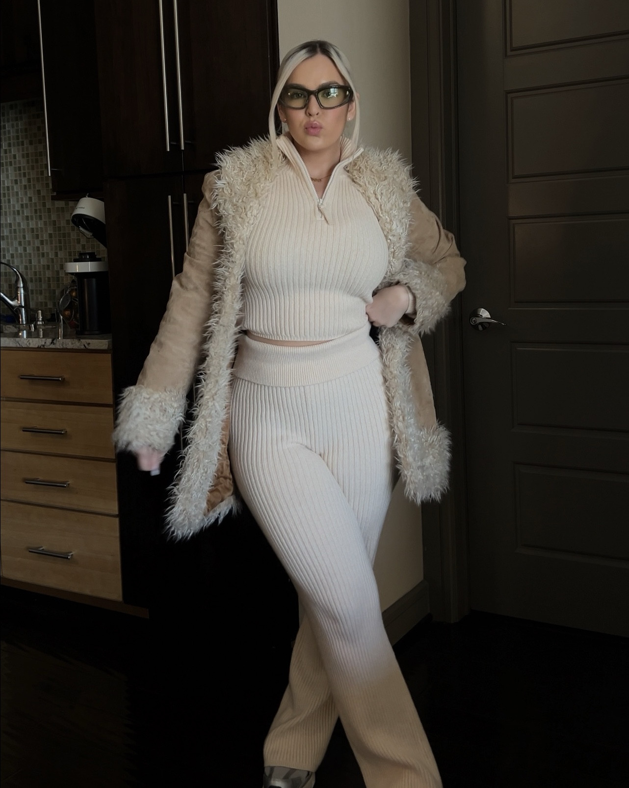 cozy coffee run ootd ☕️🎧🤎 this set is from Aerie last year. I’ve linked similar options for easy cozy outfits you can throw on in the winter! #matchingset #cozyoutfits #holidayootd #holidayshopping 

#LTKMidsize #LTKHoliday #LTKGiftGuide
