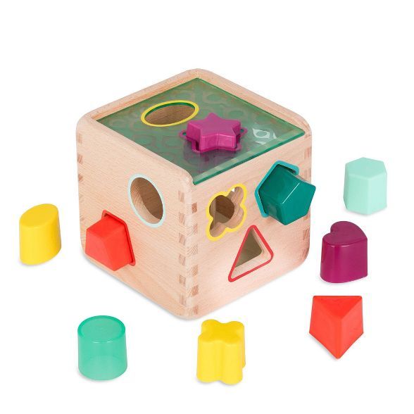 B. toys Wooden Shape Sorter - Wonder Cube | Target