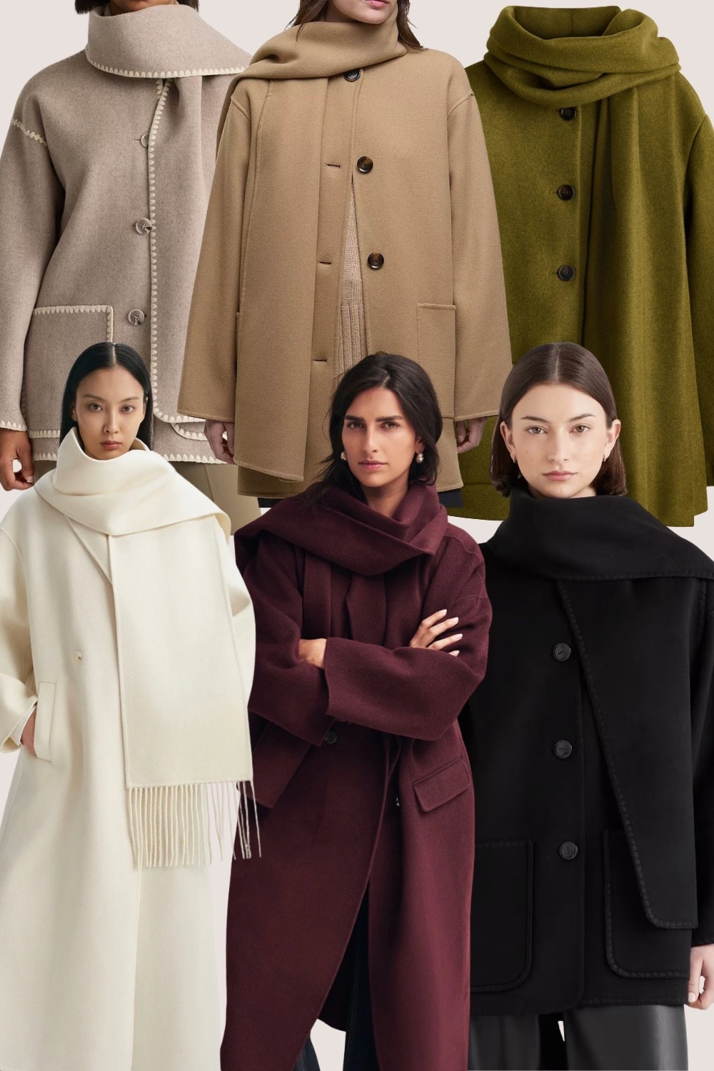 Currently Trending Scarf Coats
