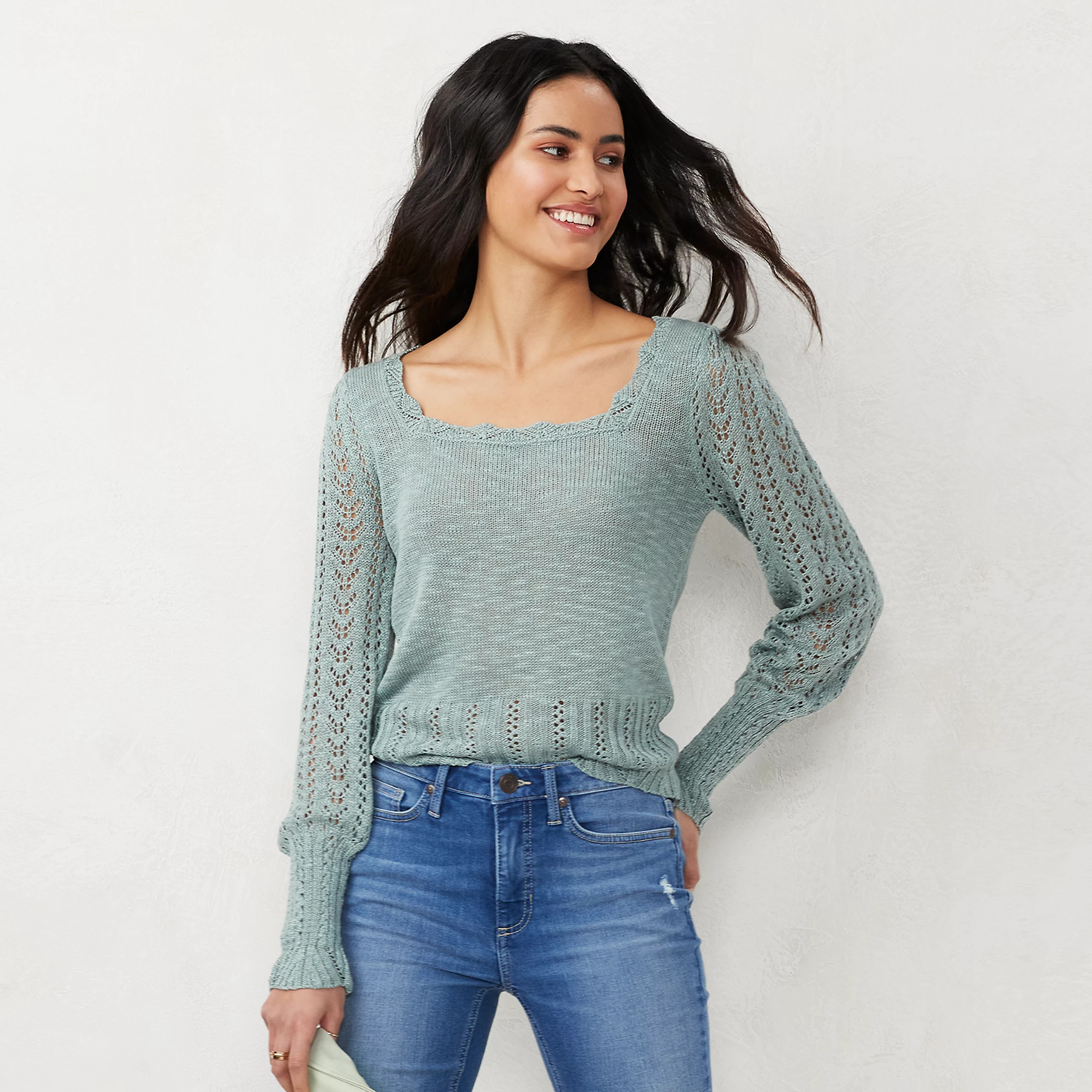 Women's LC Lauren Conrad Squareneck Sweater | Kohl's