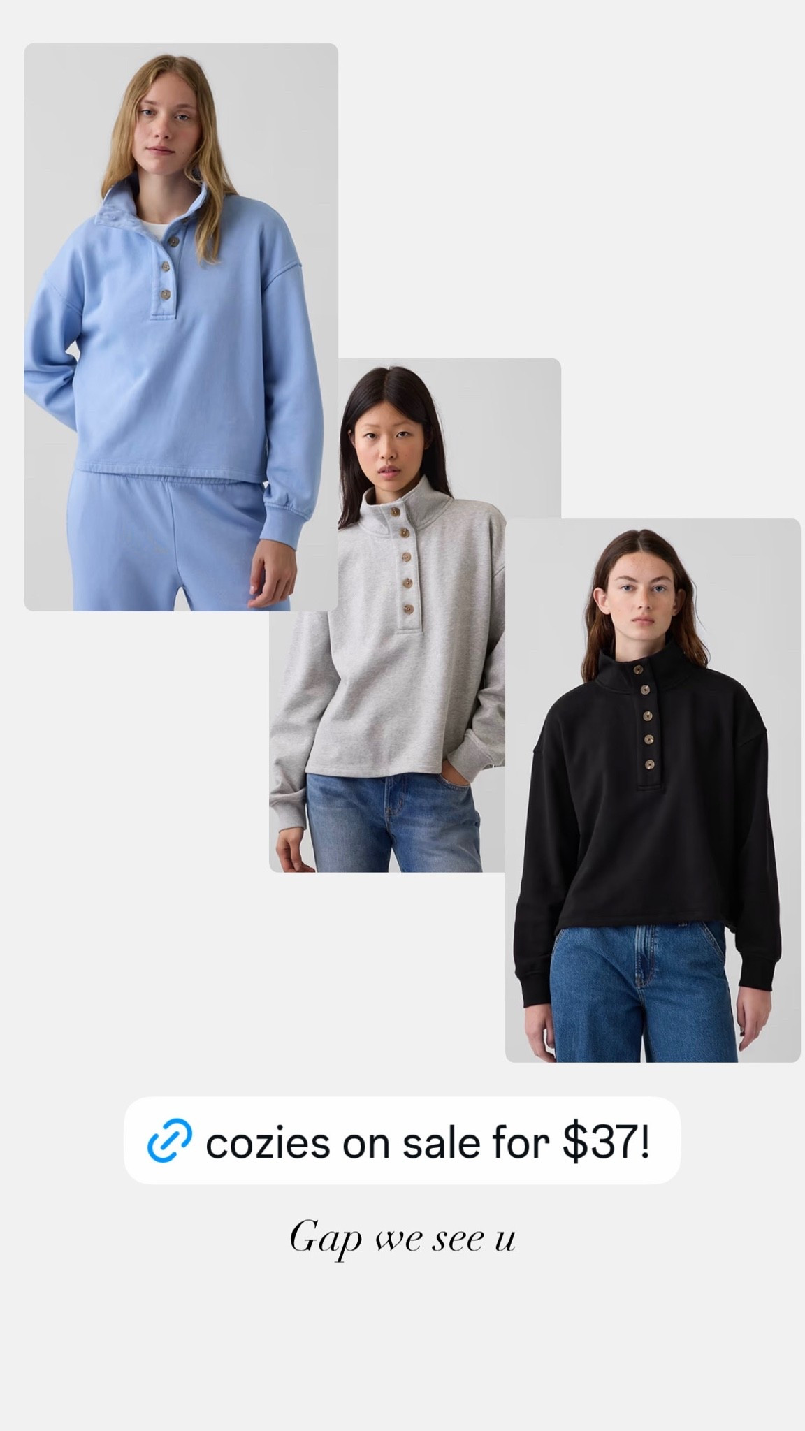 Gap cozies on sale for $37 today, run run run — daily edit cover from Found by Em
