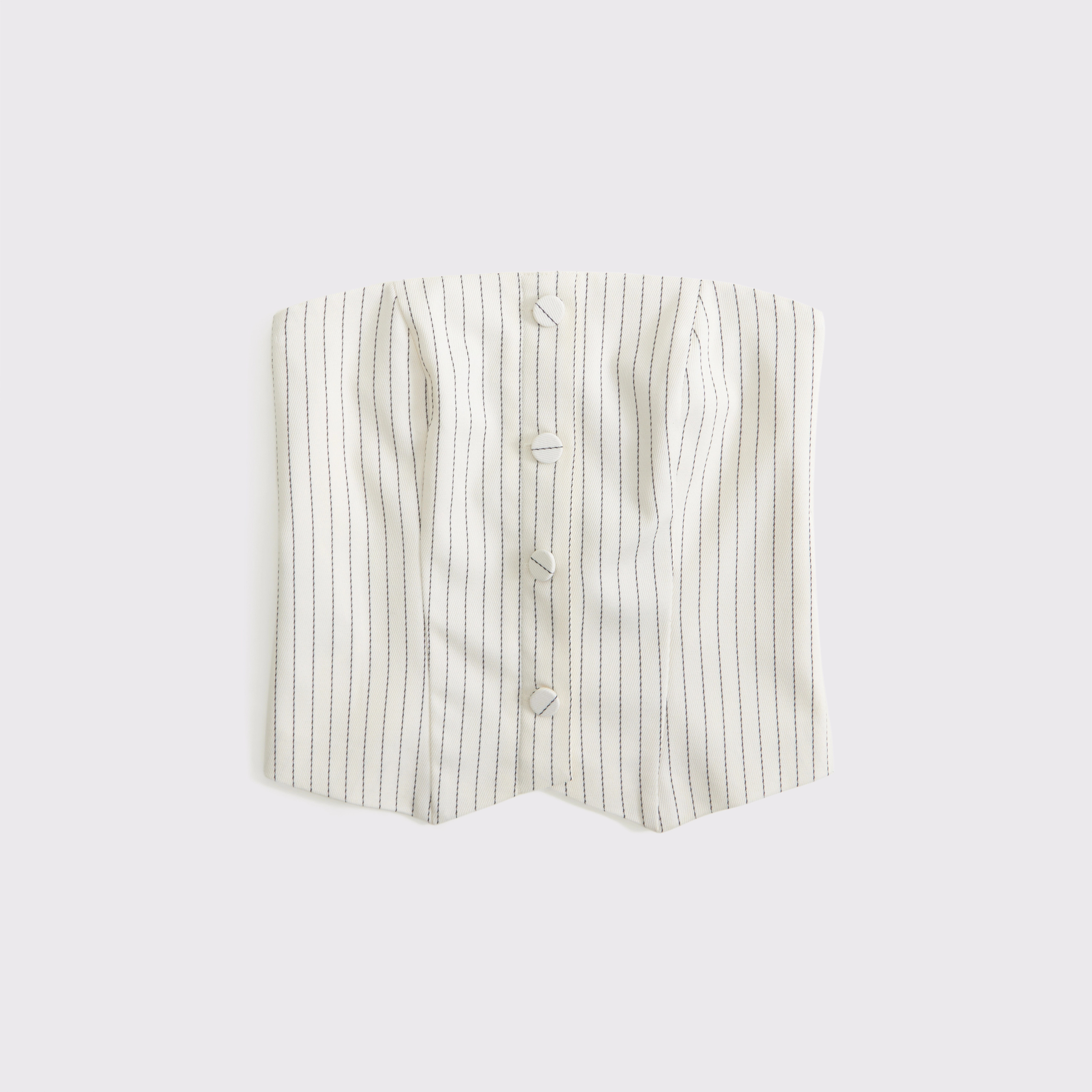 Strapless Cropped Tailored Vest | Abercrombie & Fitch (US)