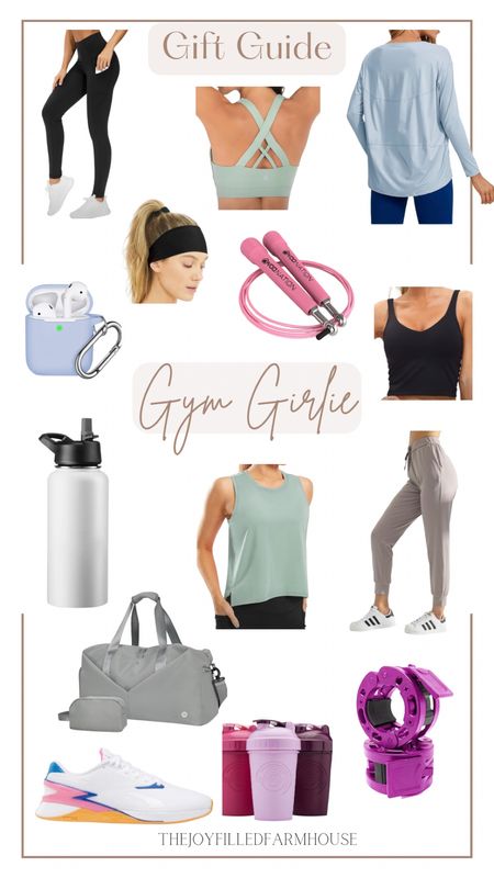 Gifts for the gym girl

Gym gifts for her 
Women’s gym clothes
Gym bottle 
Air pods
Gym bag for women
Gym headbands 
Lululemon dupes 
Gym leggings 
Women’s joggers 
Cross training shoes
Massage gun
Air pods case
Gym accesories

#LTKGiftGuide #LTKfitness #LTKHoliday