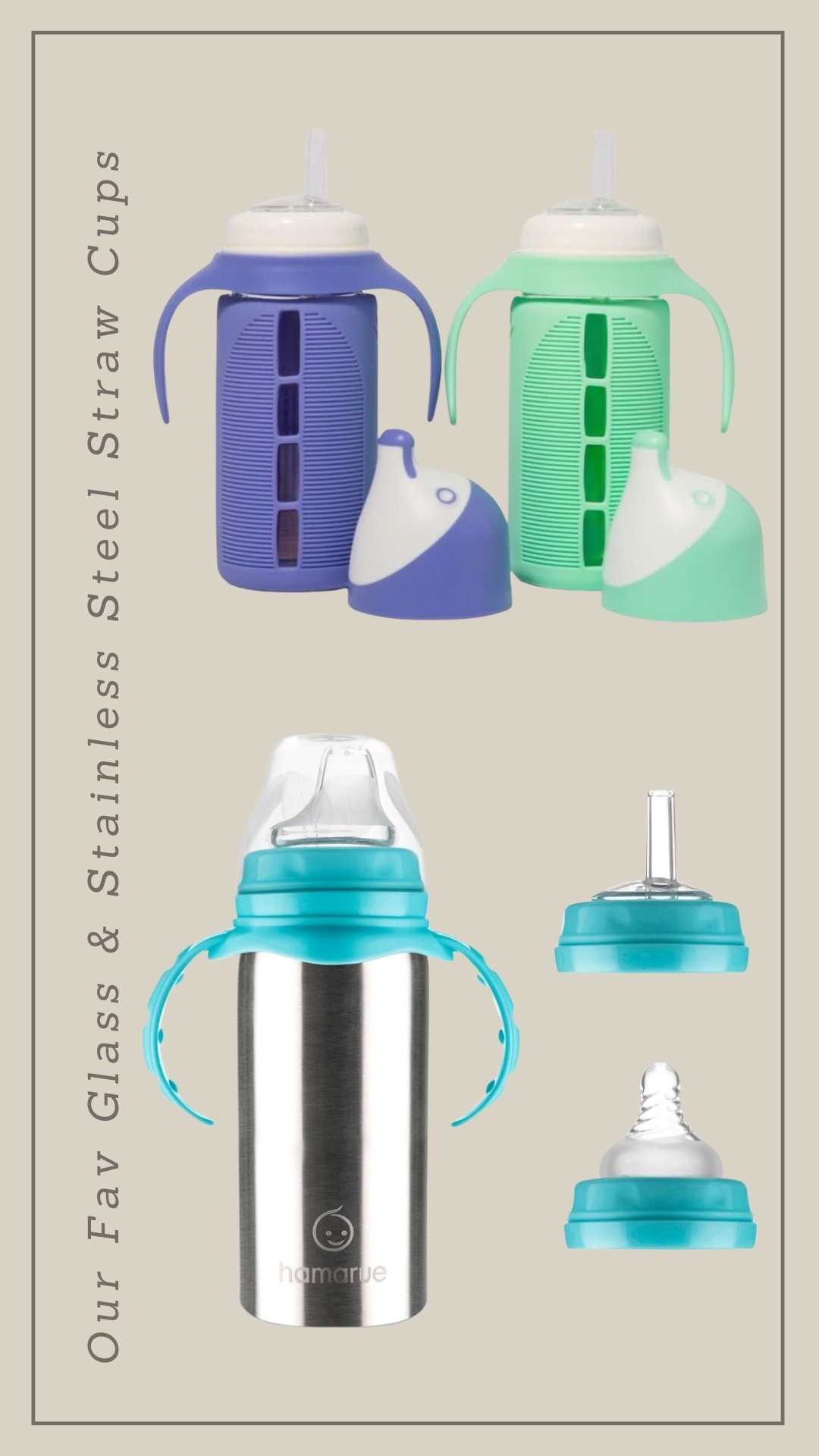 Our FAV glass straw cups and stainless steel straw cups for around the house. We have had both for 6 months and the glass ones don’t even have a chip! 

baby / must haves / bottle / sippy cup / toddler / kids 

#LTKHome #LTKBaby #LTKKids