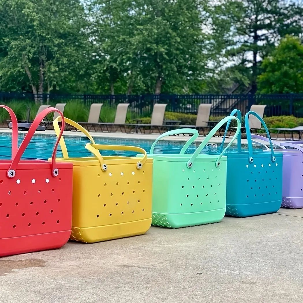 Solid Color Waterproof Beach Bag, Portable Handbag For Outdoor Sports, Portable Travel Beach Boat... | Temu Affiliate Program