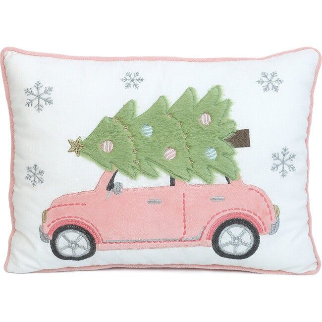 Pink Holiday Lumbar Pillow | Maisonette