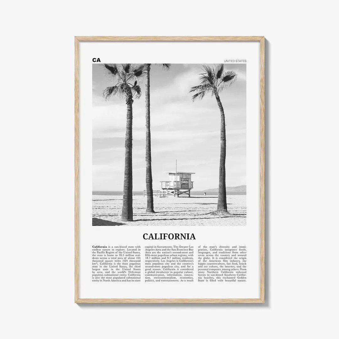 California Poster Print Black and White, Lifeguard Tower Photo, West Coast Wall Art - Etsy | Etsy (US)