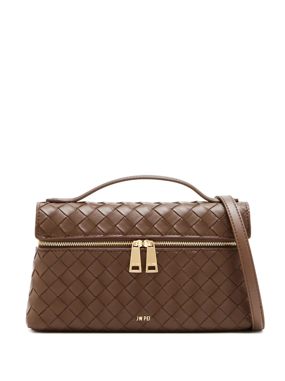 JW Pei woven-detail cross body bag - Brown | Farfetch Global