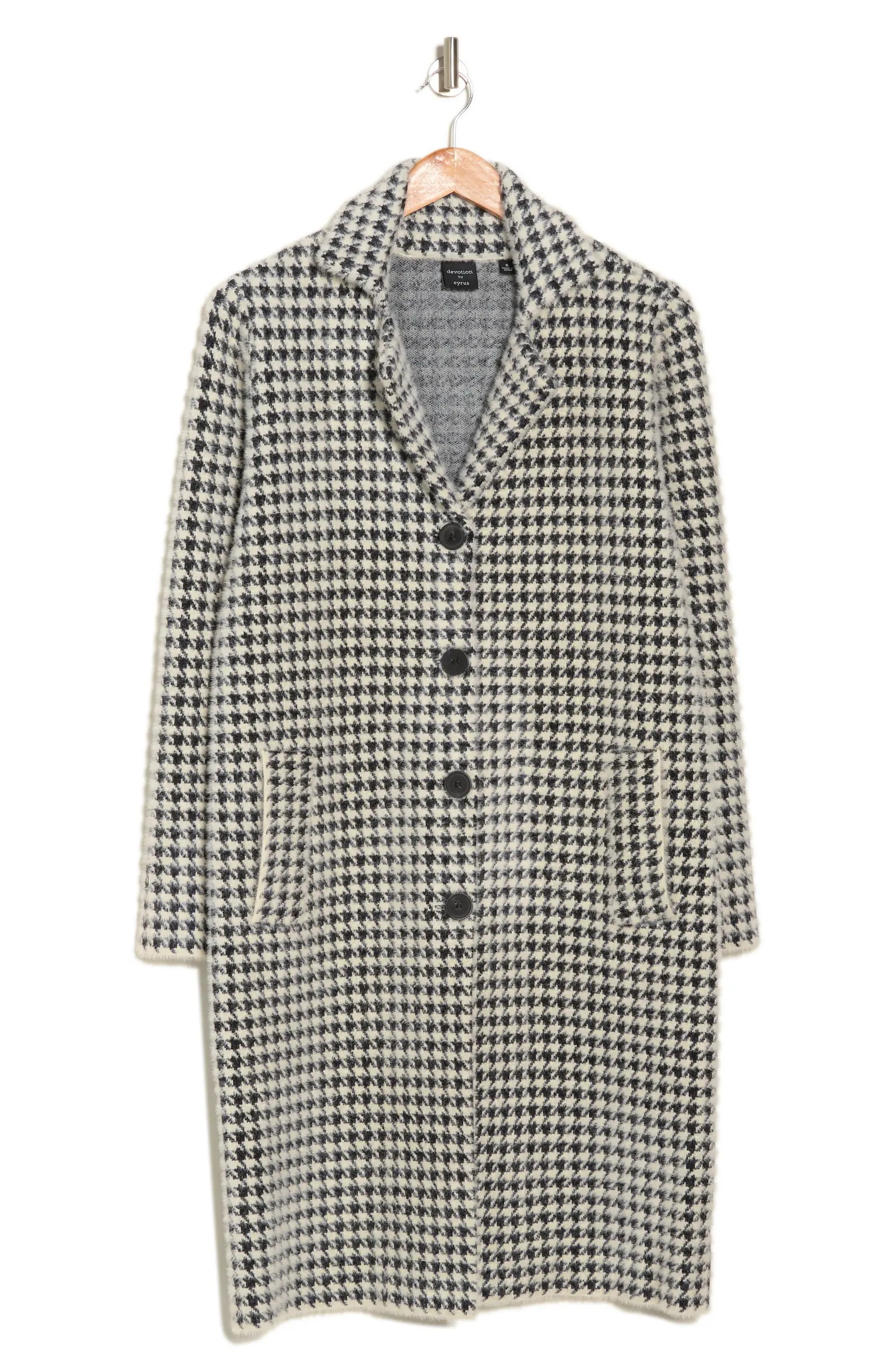 Eyelash Knit Houndstooth Coat | Nordstrom Rack