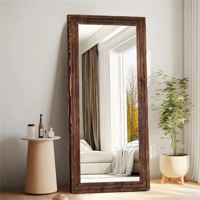 Full Body Mirror, Wood Frame Floor Mirror Suitable For Hanging, Leaning, Wall Mounted In Living Rooms And Bedrooms, | Wayfair North America