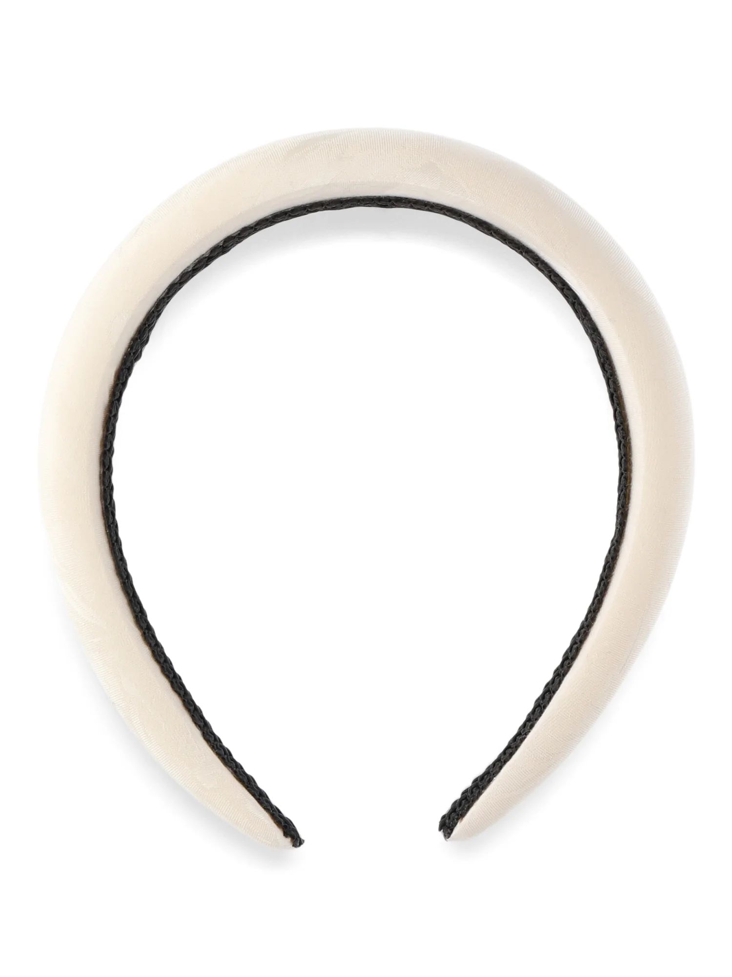 Time and Tru Women's Pleated Puffy Hair Headband, Ivory | Walmart (US)