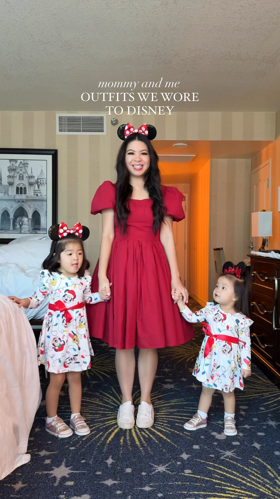 Mommy and me holiday outfits for Disneyland! Matching Disney dresses and ears for toddler girls and family! 

#LTKHoliday #LTKTravel #LTKFamily