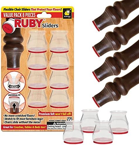 Ruby Sliders As Seen On TV by BulbHead - Premium Chair Covers Protect Hardwood & Tile Floors from... | Amazon (US)