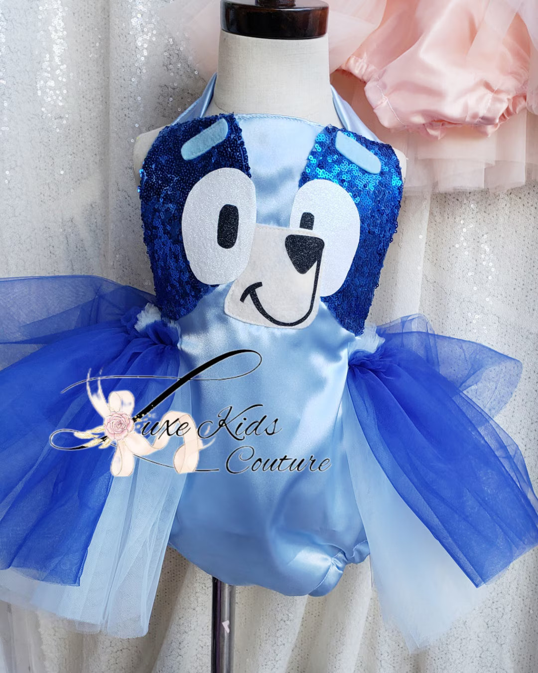 Blue Pup Birthday Tutu Romper, Blue Dog baby outfit, Blue Pup birthday dress, Blue dog first birt... | Etsy (US)