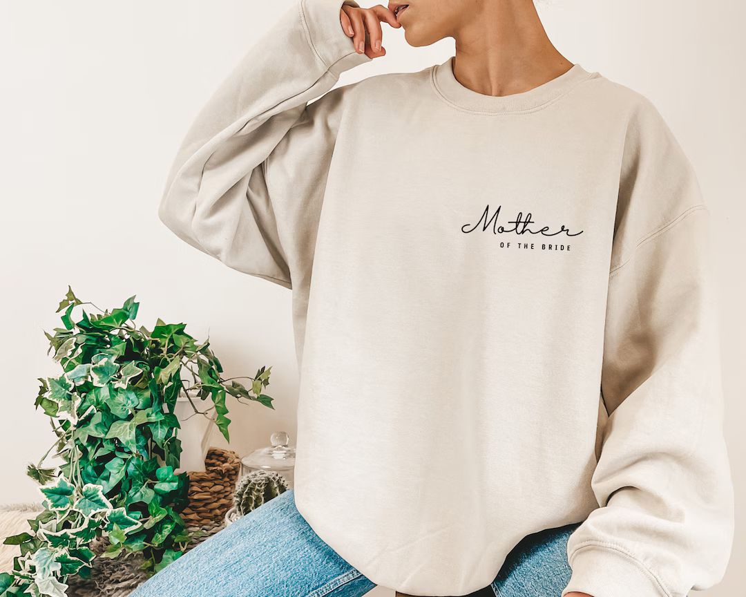 Mother of the Bride Sweatshirt, Gift From Daughter Wedding Day, Gift for Mother in Law From Bride... | Etsy (US)