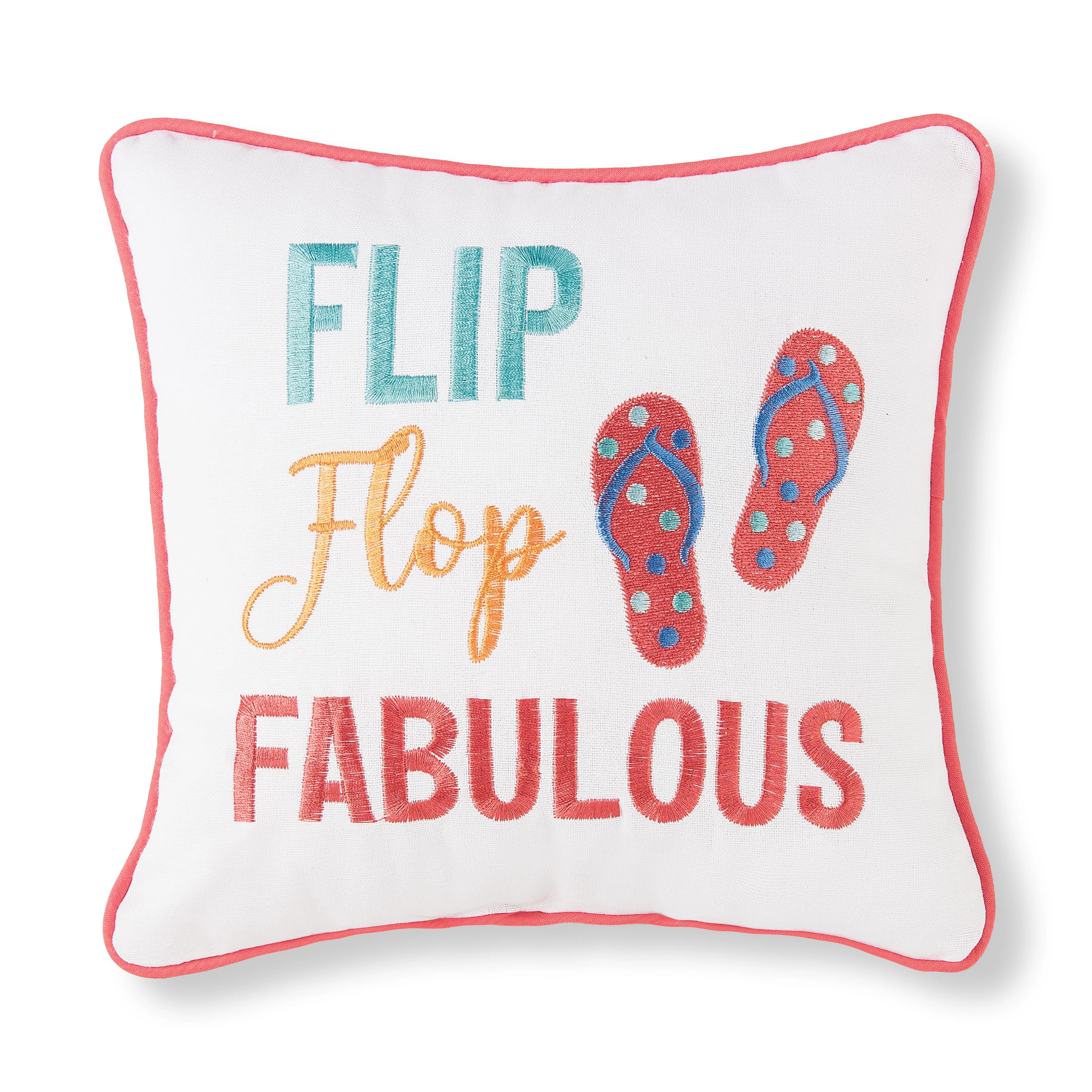 Duntson Flip Flop Fabulous Embroidered Throw Pillow | Wayfair North America