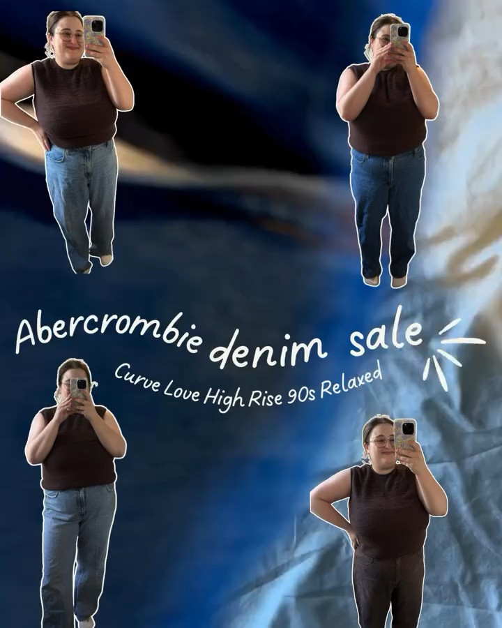 Sharing some of my favorite @abercrombie denim jeans in honor of the denim sale!! #AbercrombiePartner 

Head to my story to get the direct links to each of these through my storefront! 

I literally love these pants, I contemplate getting another exact pair just in case something happens to these. 

Curve Love High Rise 90s Relaxed in brown. 
Size; 33 short! 

These are SO comfy & the loose hem is perfect for pairing with slides. 

Curve Love High Rise 90s Relaxed in medium let-down hem. 
Size; 33 short! 

For some reason these run longer on me??? These are my go-to “casual” jeans to wear with baggy tees and hoodies. 

Curve Love High Rise 90s Relaxed in medium fray hem. 
Size; 33 short! 

Can you tell 90s relaxed is my favorite? lol these are other washes/styles but I wore them all to work and they have coffee stains on them : ( 

So, these are on my wishlist lol 

#AD

*Use code SUITEAF to get an additional 15% off almost everything in stores and online at checkout from August 5, 2026 to August 10, 2026 in US/CA. Exclusions apply. See details online. For the Jeans sale *Offer valid online only August 5, 2026 to August 10, 2026 in US/CA. Excludes clearance. Online price reflects discount. For 20% off Almost Everything Else *Offer valid in stores and online August 5, 2026 to August 10, 2026 in US/CA. Exclusions apply as indicated. Online price reflects discount.