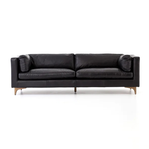Emme 94'' Genuine Leather Loveseat | Wayfair North America