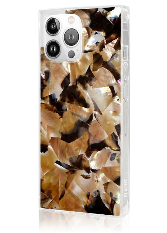 SQUARE® Brown Abalone Shell iPhone Case | FLAUNT