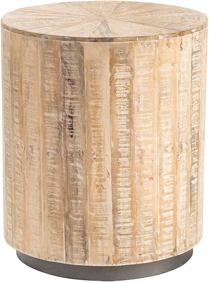 BLACK FOREST DECOR Morning Tide Wood End Table | Amazon (US)