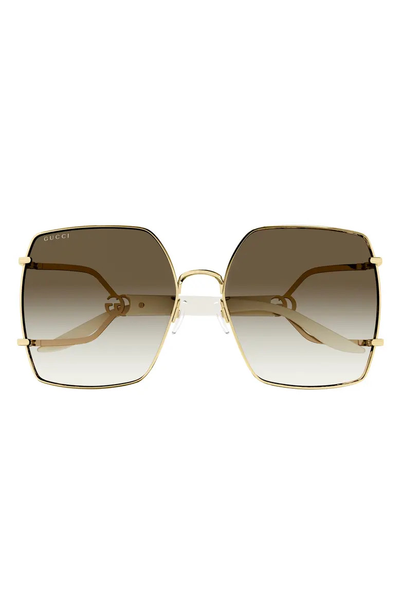 Gucci 61mm Rectangular Sunglasses | Nordstrom | Nordstrom