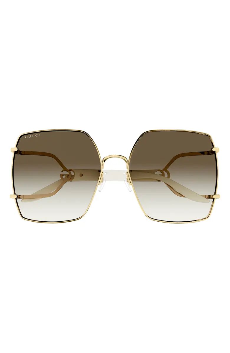 Gucci 61mm Rectangular Sunglasses | Nordstrom | Nordstrom