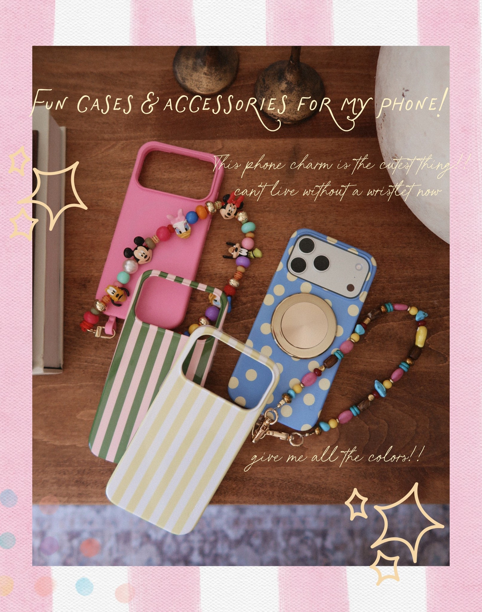 Phone cases and accessories — y’all have been loving my cases! Also these phone charms / wristlets are such amazing quality!!! Highly recommend 🩷 

BaubleBar, casely phone cases, summer colors, Disney phone charm, the caep 

#LTKmomlife #LTKTravel