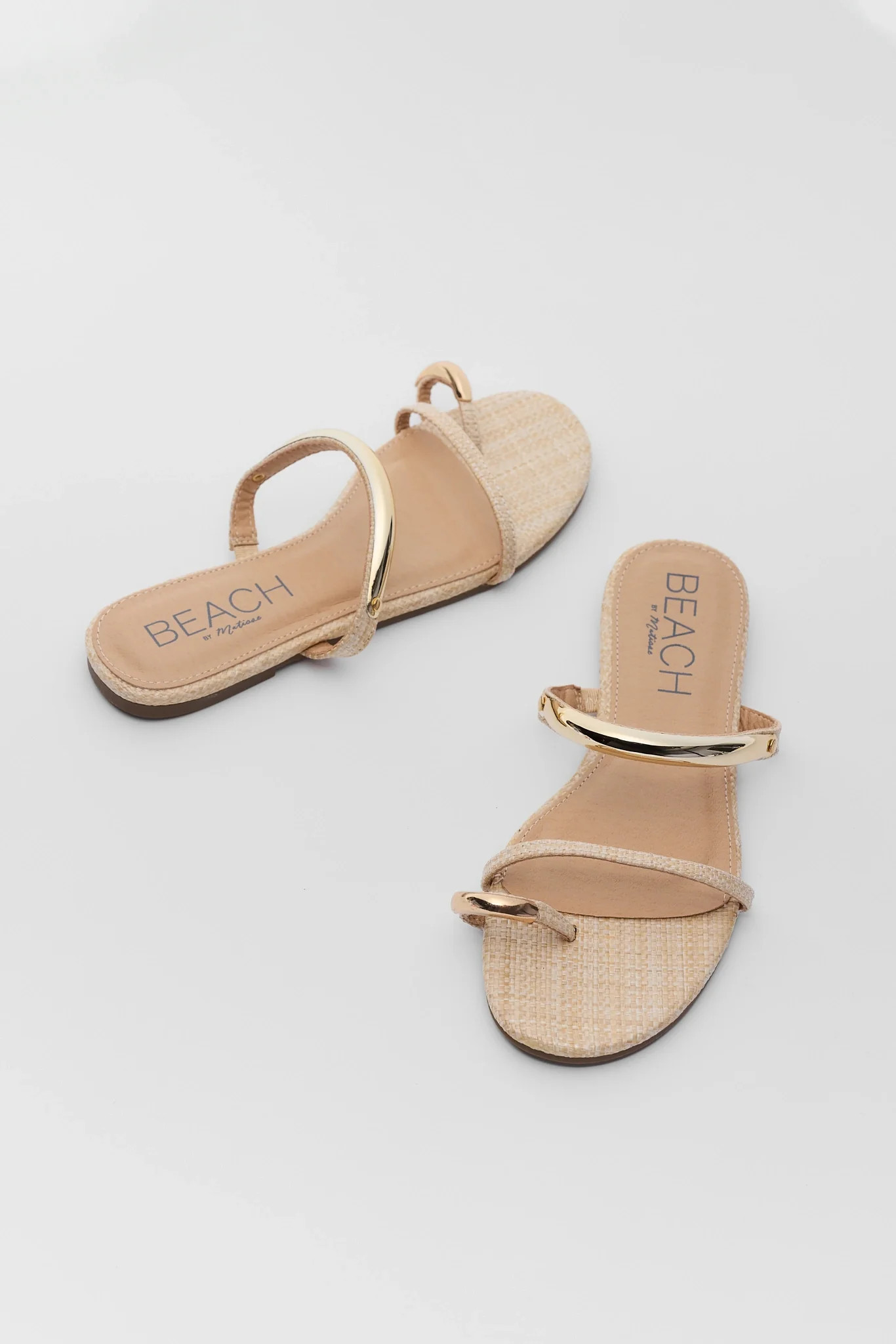 Raffia Gold Detail Sandals by Matisse | Avara