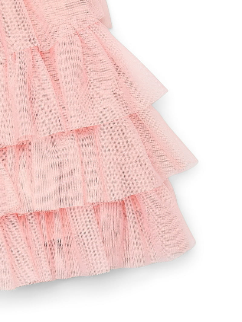Wonder Nation Little Girls Mesh Tiered Skirt, Sizes 4-10 | Walmart (US)