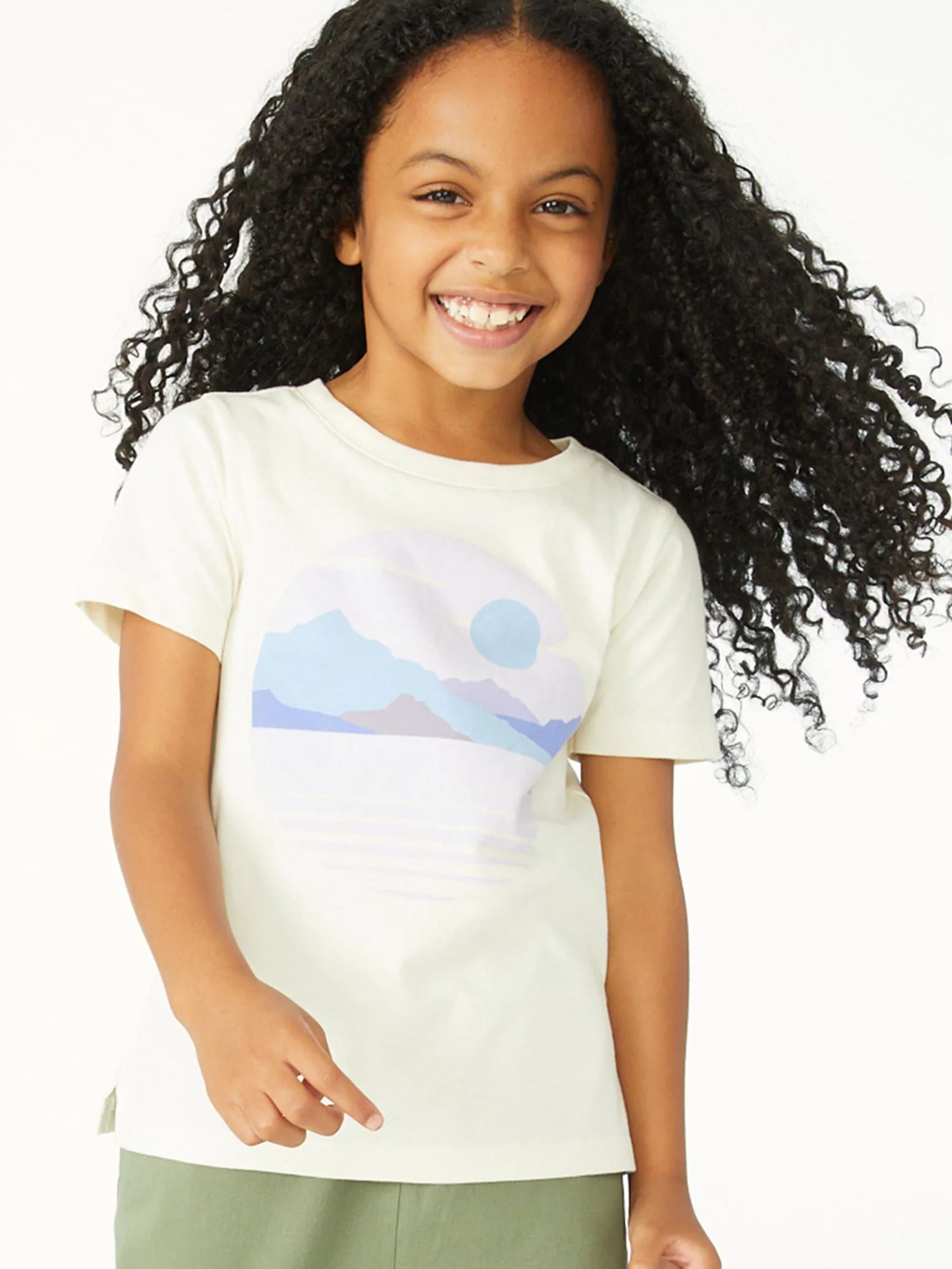 Free Assembly Girls Short Sleeve Graphic T-Shirt, Sizes 4-18 - Walmart.com | Walmart (US)