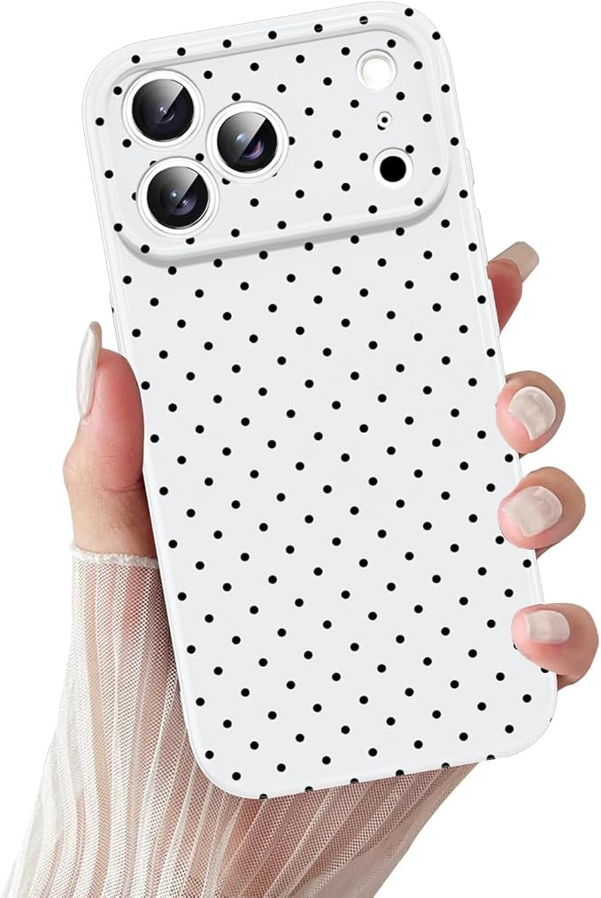 Polka Dot Phone Case for iPhone 17 Pro Max Cute Fashion Pattern Case 6.9", Aesthetic Trendy Styli... | Amazon (US)