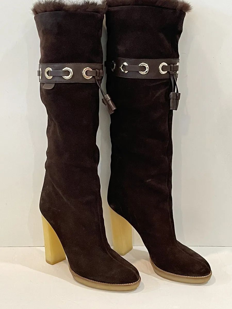Gucci Mink Suede Tall Boots Sz 8  | eBay | eBay US