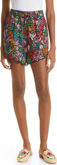 FARM Rio Tropical Garden Linen Blend Shorts | Nordstrom | Nordstrom