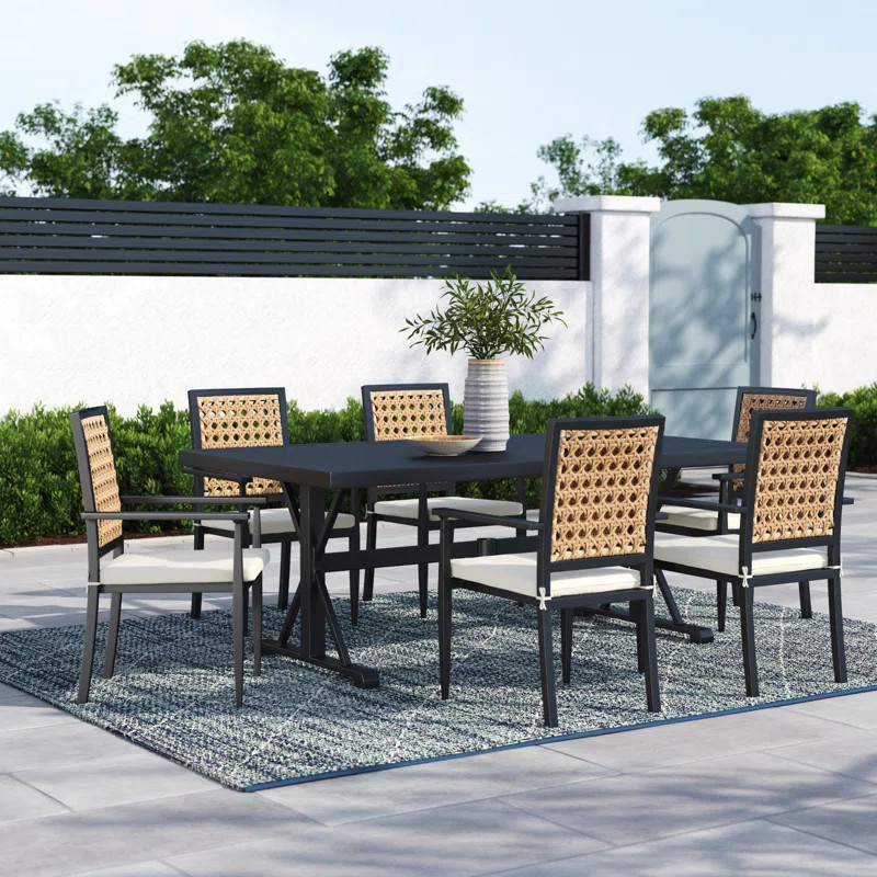 Bristol Cane Wicker 7-Piece Dining Set | Wayfair North America