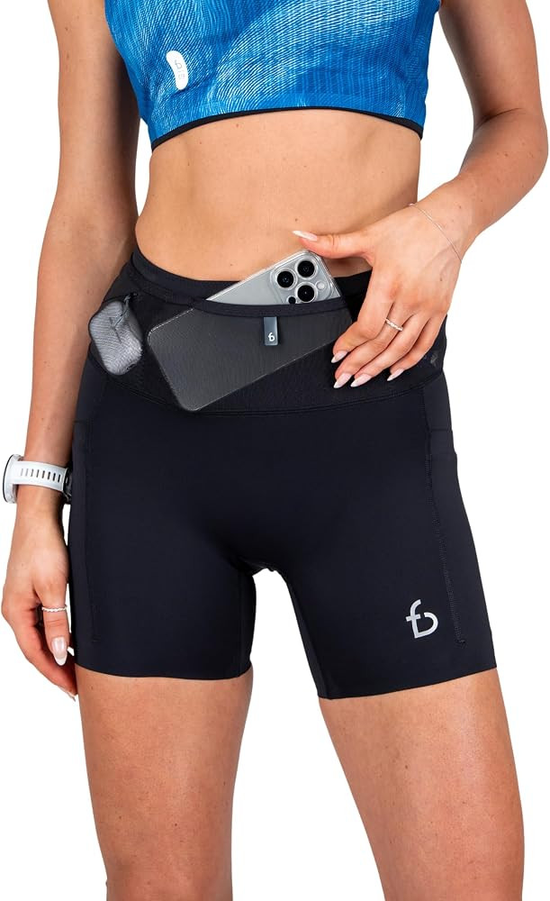 FlipBelt Women's Ouray Compression Short 6 Inch - Black - S | Amazon (US)